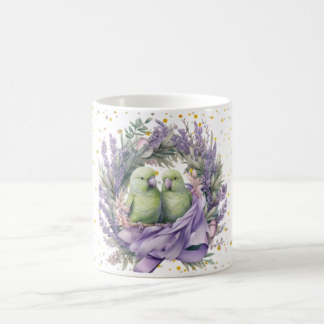 Lavender Lovebird Kaffemugg (Center)
