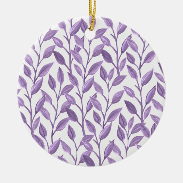 Lavender Lövs Julgransprydnad Keramik (Framsidan)