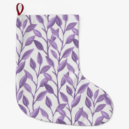 Lavender Lövs Stor Julstrumpa