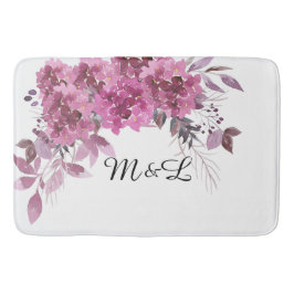 *~* Lavender Magenta Monogram Hydrangea Romantic Badrumsmatta