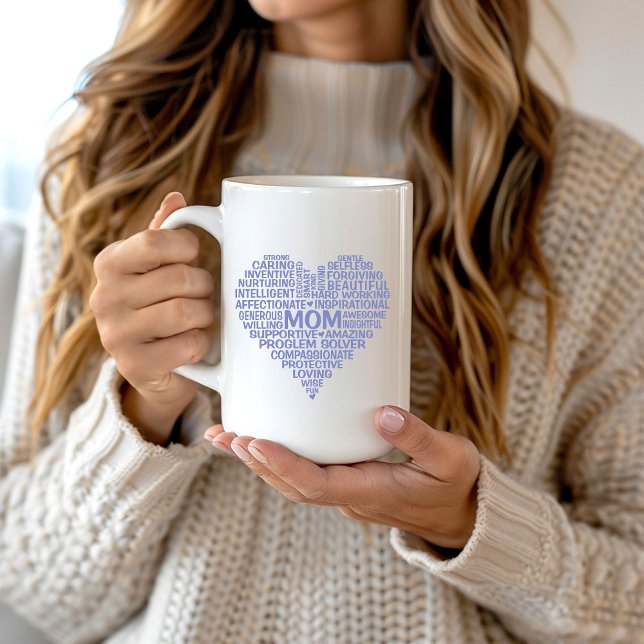 Lavender Mamma Heart Ord Cloud Mugg (Skapare uppladdad)