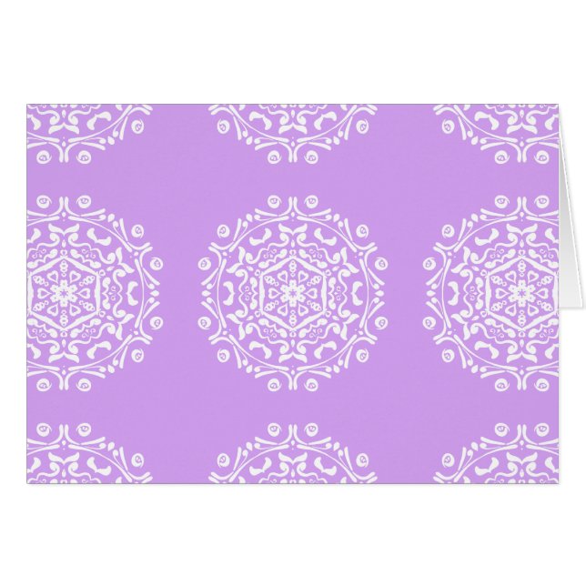 Lavender Mandala Hälsningskort (Framsidan Horizontal)