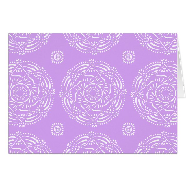 Lavender Mandala Hälsningskort (Framsidan Horizontal)
