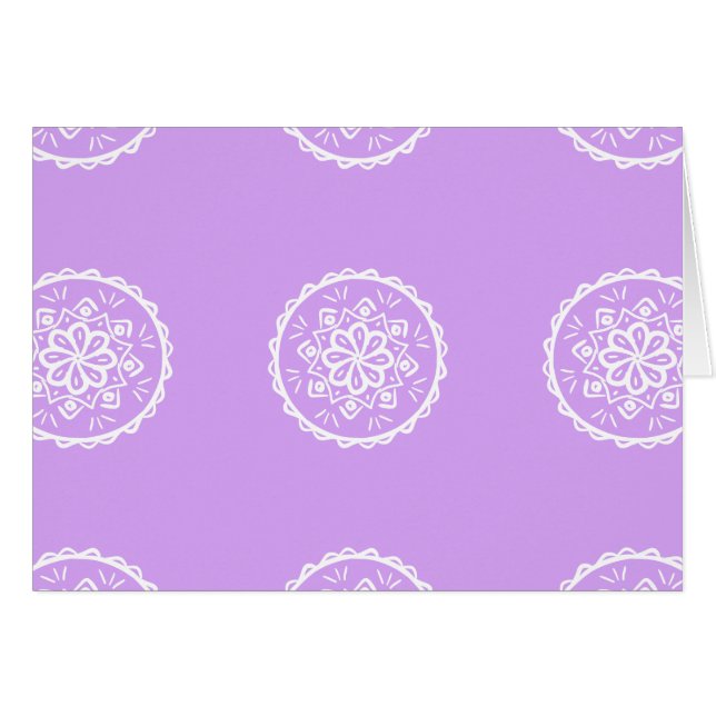 Lavender Mandala Hälsningskort (Framsidan Horizontal)