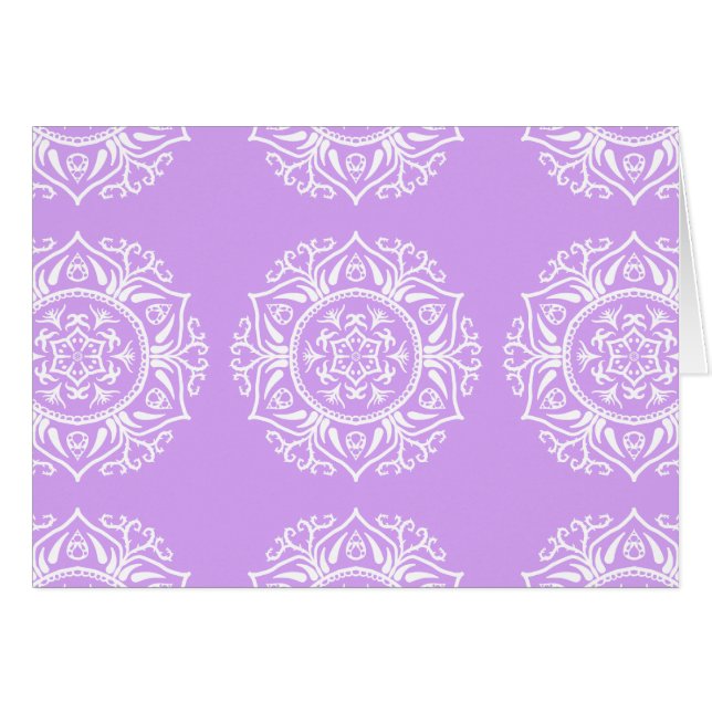 Lavender Mandala Hälsningskort (Framsidan Horizontal)