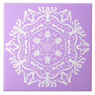 Lavender Mandala Kakelplatta
