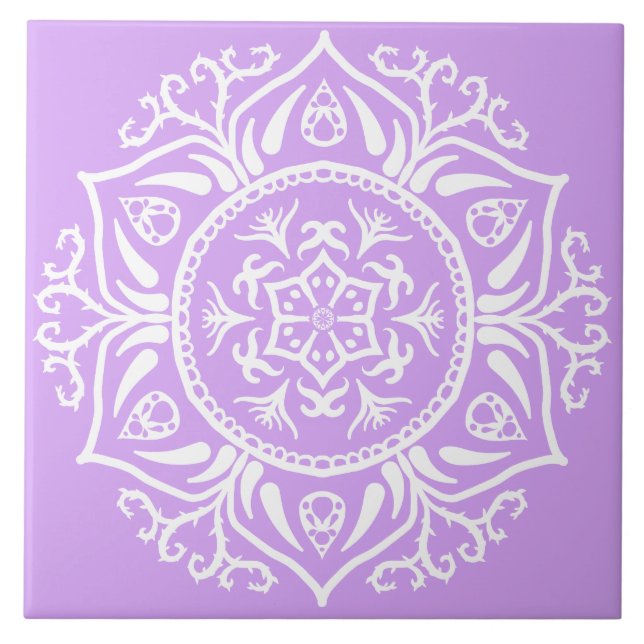 Lavender Mandala Kakelplatta (Framsidan)