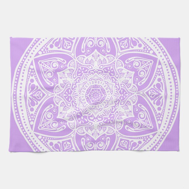 Lavender Mandala Kökshandduk (Horisontell)