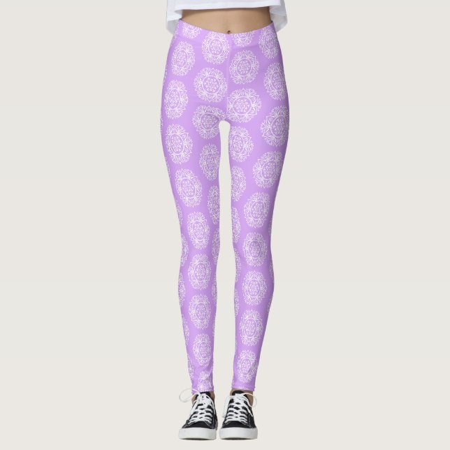 Lavender Mandala Leggings (Framsida)