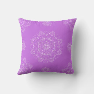 Lavender Mandala Medallion Mönster Kudde