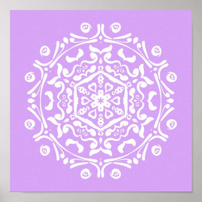 Lavender Mandala Poster (Framsidan)