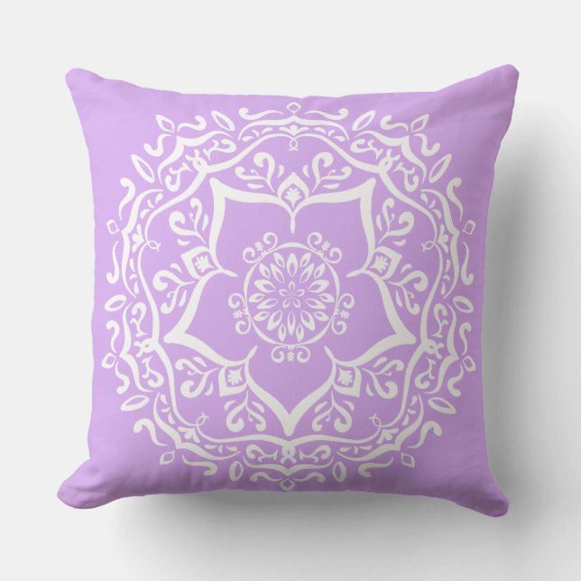 Lavender Mandala Utomhuskudde (Framsida)