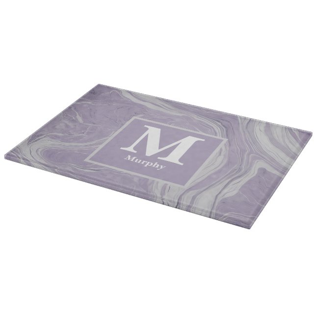 Lavender Marble with Soft White Veins Monogram (Hörn)