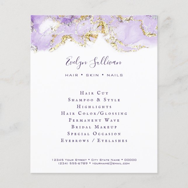 Lavender Marbling Design Flyer (Framsidan)