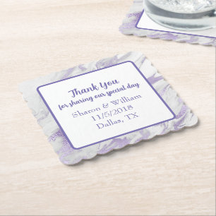 Lavender Marcular Wedor Favor Underlägg Papper