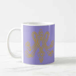 Lavender Marie Antoinette Monogram Coffee Mugg