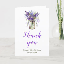 Lavender Mason Burk Birthday Tack Kort