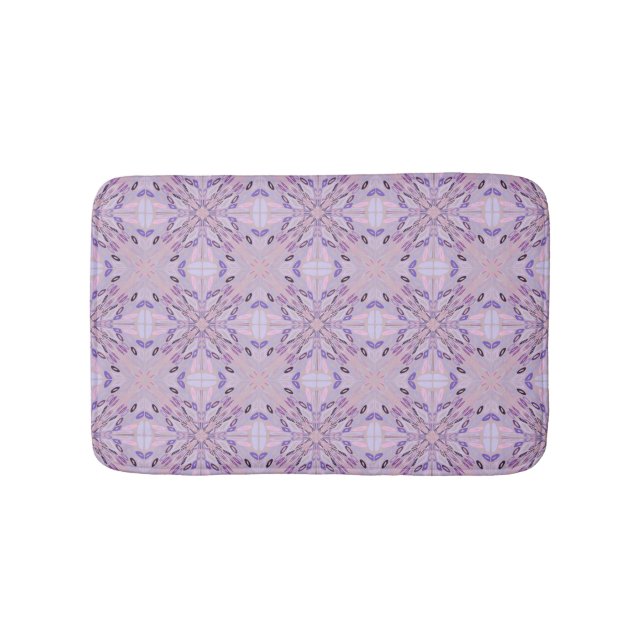 Lavender Mauve Rosa Lila Geometric Abstrakt Art Badrumsmatta (Framsidan)
