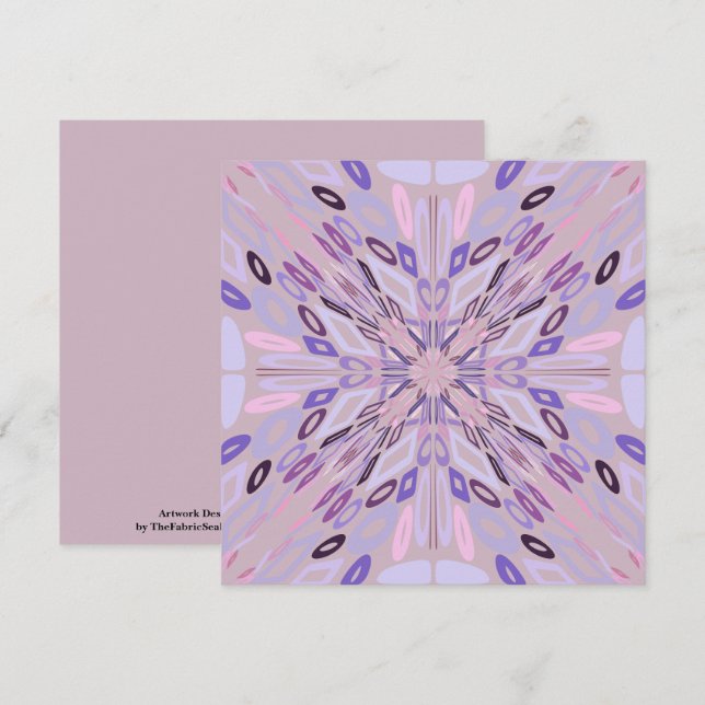 Lavender Mauve Rosa Lila Geometric Abstrakt Art Kort (Fram/baksida)