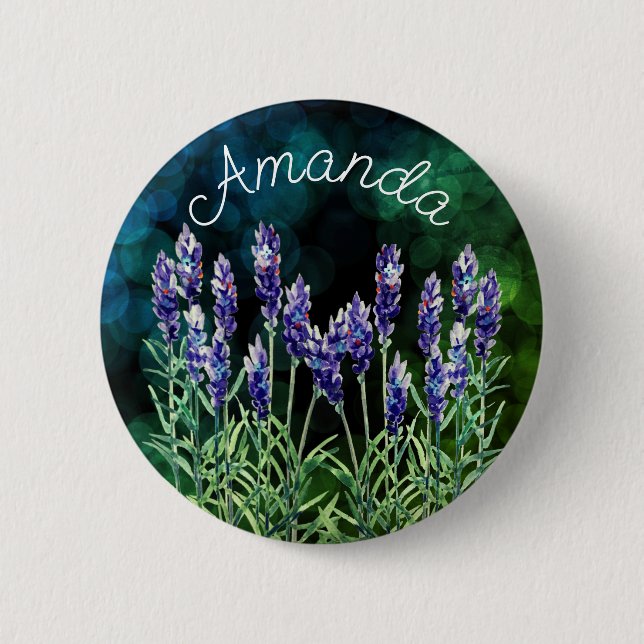 Lavender med vattenfärger knapp (Framsida)
