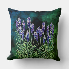 Lavender med vattenfärger kudde