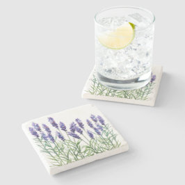 Lavender med vattenfärger stenunderlägg
