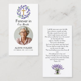Lavender Memorial Prayer-kort Visitkort