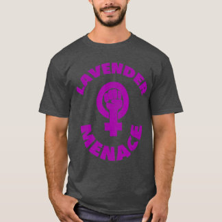 Lavender Menace Feminist Lesbisk LGBT Radfem T Shirt