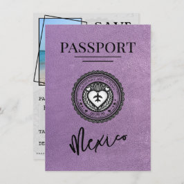 Lavender Mexico Passport Spara datum Spara Datumet