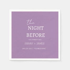 Lavender Minimalist natten före Bröllop Pappersservett