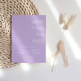 Lavender Minimalist Vi Gifter sig Bröllop Inbjudningar