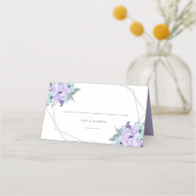 Lavender Mint Lila Geometric Watercolor Peonies