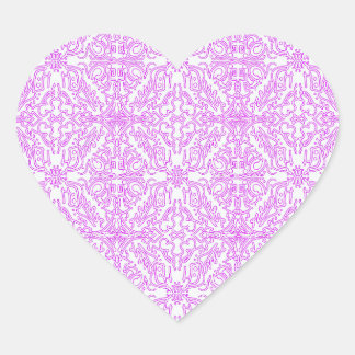 Lavender Mint Mandala Sticker Hjärtformat Klistermärke