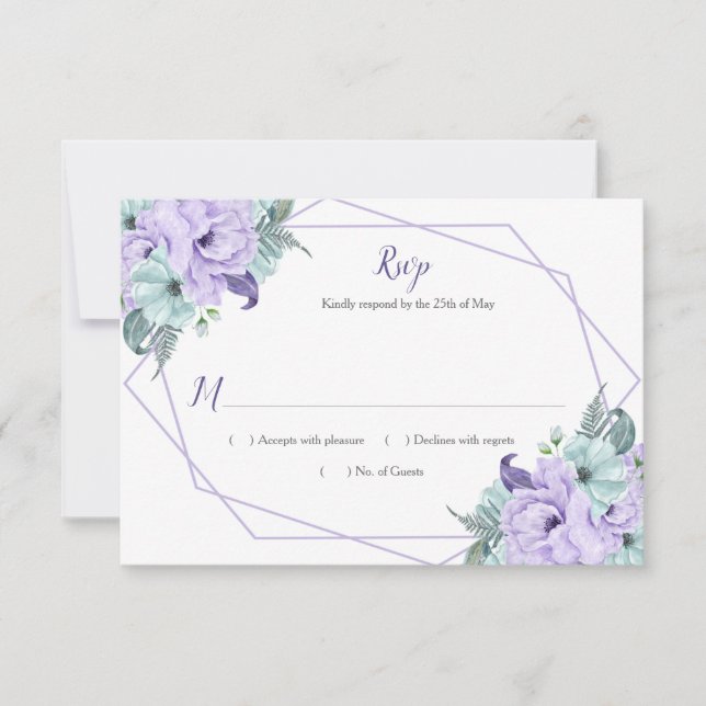 Lavender Mint Watercolor Peonies Geometric OSA (Framsida)