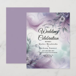 Lavender Mist och Watercolor Whispers Bröllop Inbjudningar