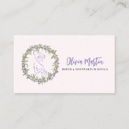 Lavender & Modern Birand Postpartum Doula Visitkort