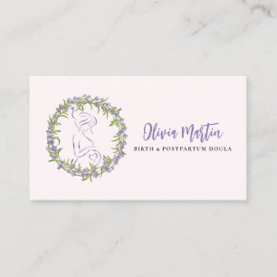 Lavender & Modern Birand Postpartum Doula Visitkort