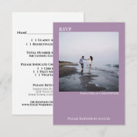 Lavender Modern enkel, minimalistisk foto Bröllop