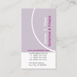 Lavender Modernist förtillverkad Anpassningsbar Visitkort