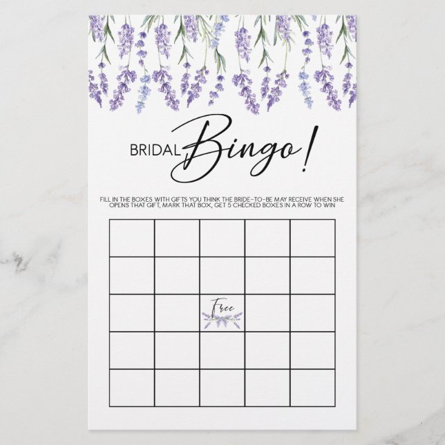 Lavender Möhippa Bingo Game (Framsida)