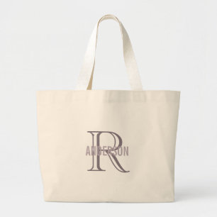 Lavender Monogram Bridesmaid Jumbo Tygkasse