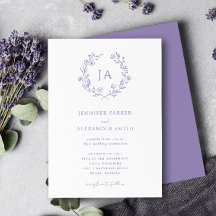 Lavender Monogram Bröllop