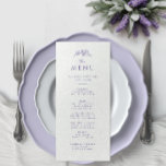 Lavender Monogram Bröllop Meny<br><div class="desc">Öka mottagningen med vårt Lavender Monogram Bröllop-menykort. Med en enkel och sofistikerad design med monogrammet och vilda blommor tillför det här menykortet en aning av tidlöst skönhet till din matta. Följ dina gäster genom en minnesvärd kulinarisk upplevelse med det här tillägget till eleganten.</div>