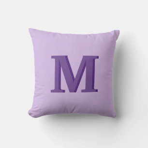 Lavender Monogram Initial Kudde