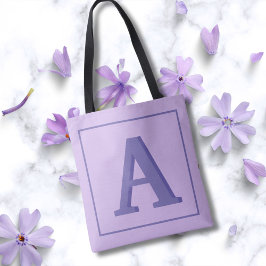 Lavender Monogram Initial Tygkasse