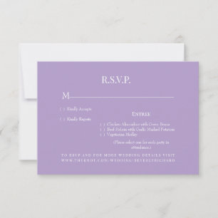Lavender Monogram Middag Choices-Bröllop OSA Kort