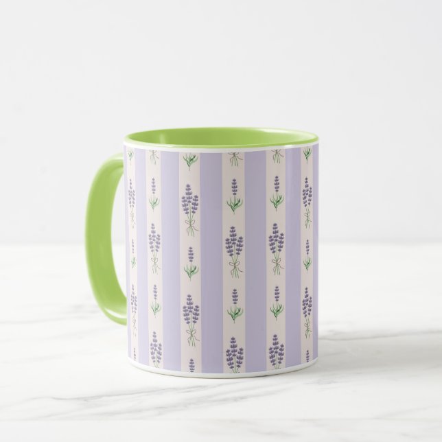 Lavender Mönster Mugg (Framsida vänster)