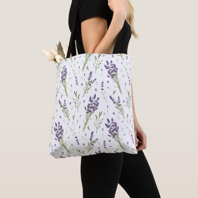 Lavender Mönster Tygkasse (Närbild)