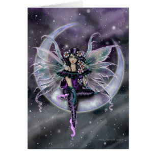 Lavender Moon Fairy Fantasy Art av Molly Harrison Hälsningskort