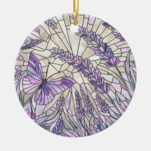 Lavender MorgBliss - Mosaic Art Julgransprydnad Keramik